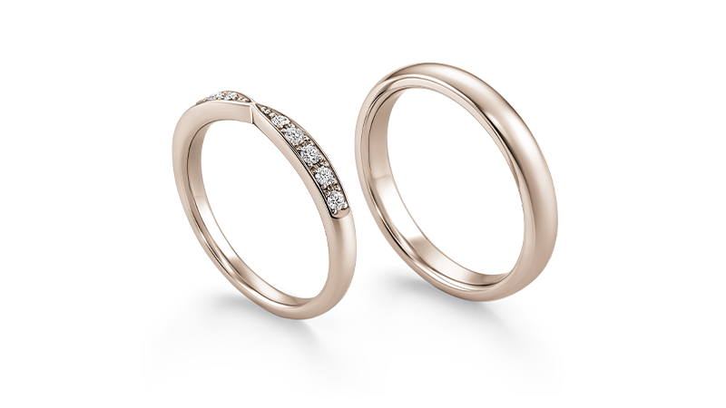結婚指輪 オリジンビリーフ30R×ヘレネDR102