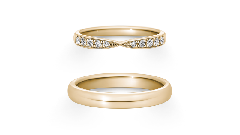結婚指輪 オリジンビリーフ30R×ヘレネDR10