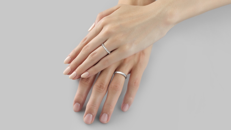 結婚指輪 フェリキタス(左)×セレーネ(右)2