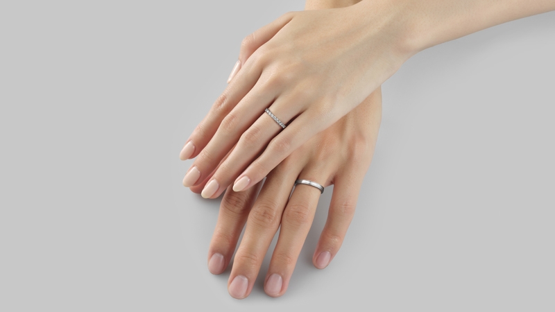 結婚指輪 パエンナ(左)×マーニ・ハーフ(右)2